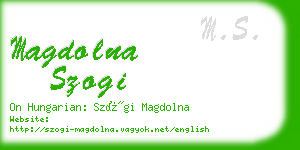 magdolna szogi business card